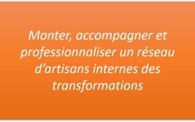 Monter, accompagner et professionnaliser un réseau d’artisans internes des transformations